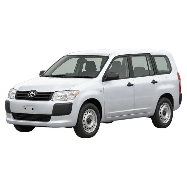 2013 Toyota Probox in Silber, Ansicht: Dreiviertelansicht vorne (nach links gerichtet)