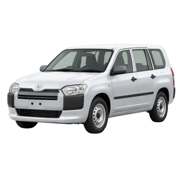 2020 Toyota Probox in Silber, Ansicht: Dreiviertelansicht vorne (nach links gerichtet)