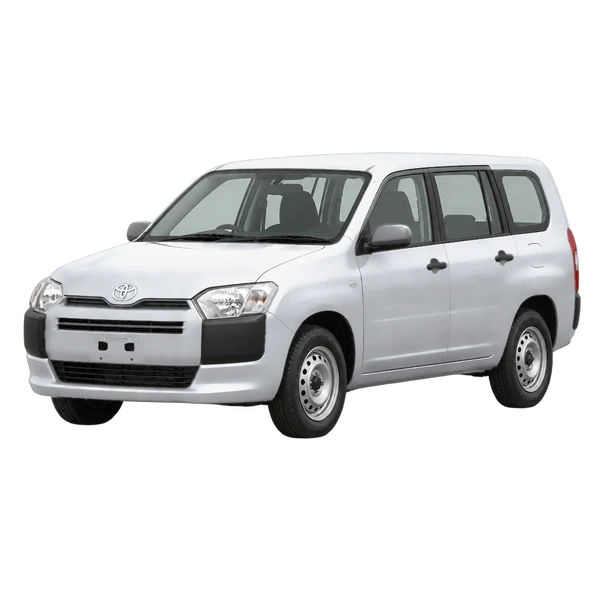 2021 Toyota Probox in Silber, Ansicht: Dreiviertelansicht vorne (nach links gerichtet)