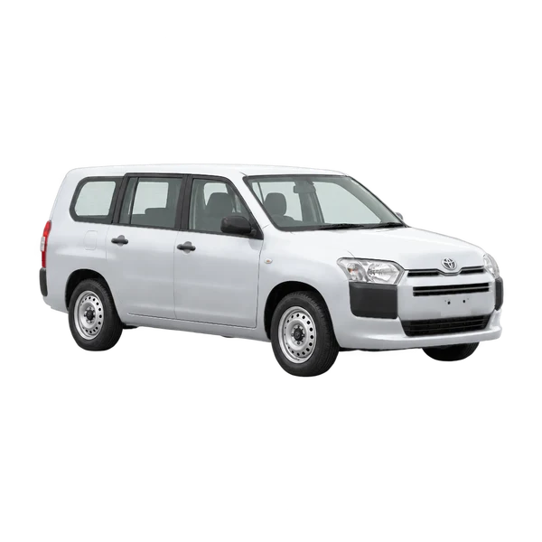 2021 Toyota Probox in Silber, Ansicht: Dreiviertelansicht vorne (nach rechts)