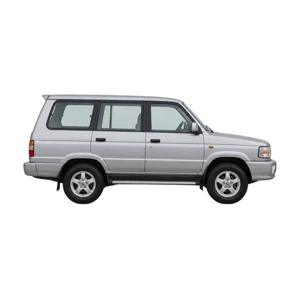 Toyota Qualis 2000 باللون فضي، منظر منظر جانبي (باتجاه اليمين)