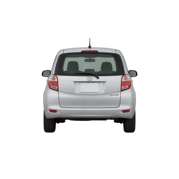 Toyota Ractis 2005 en plateado, vista trasera