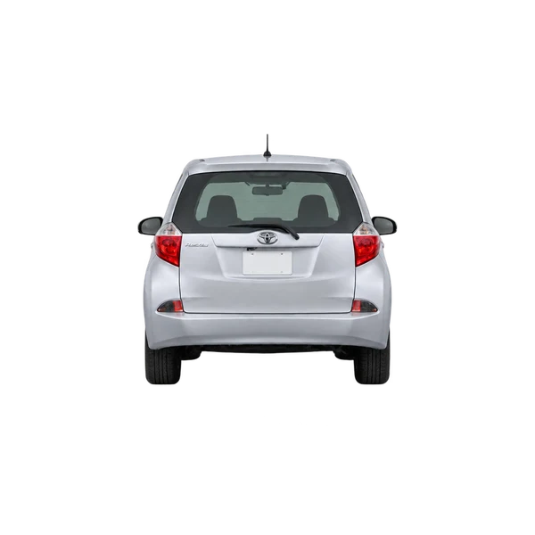 Toyota Ractis 2015 باللون فضي، منظر من الخلف