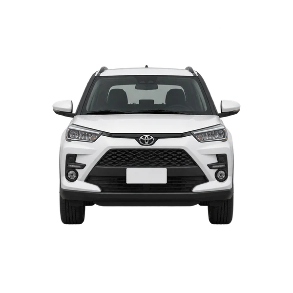 ホワイトの2024 Toyota Raize（正面ビュー）