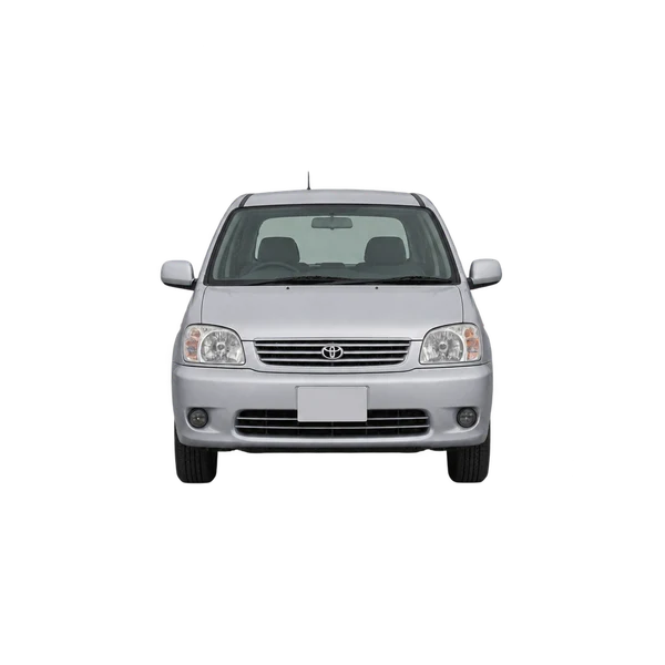 Toyota Raum 2000 en plateado, vista frontal