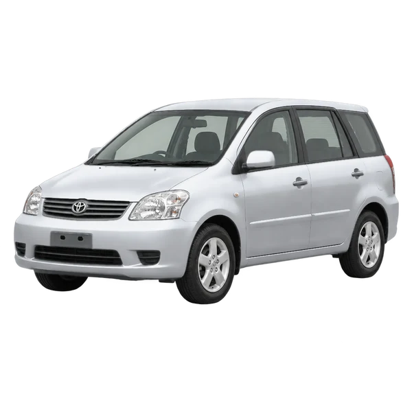 2004 Toyota Raum in Silber, Ansicht: Dreiviertelansicht vorne (nach links gerichtet)