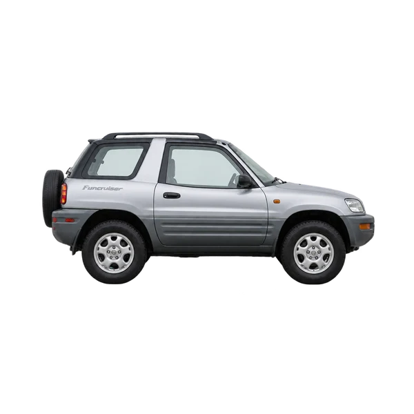 Toyota RAV4 Funcruiser 1995 argent, vue profil (tourné vers la droite)