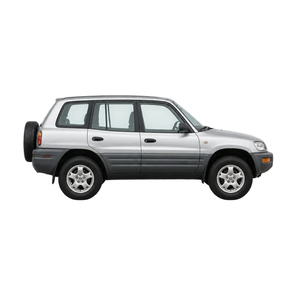 silver 1997 Toyota RAV4 side (facing right) view