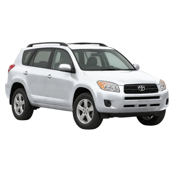 silver 2006 Toyota RAV4 front three-quarter (facing left) view