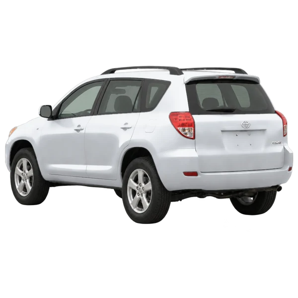 silver 2006 Toyota RAV4 rear three-quarter (facing left) view