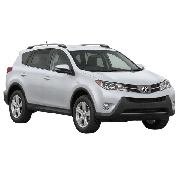 silver 2013 Toyota RAV4 front three-quarter (facing left) view
