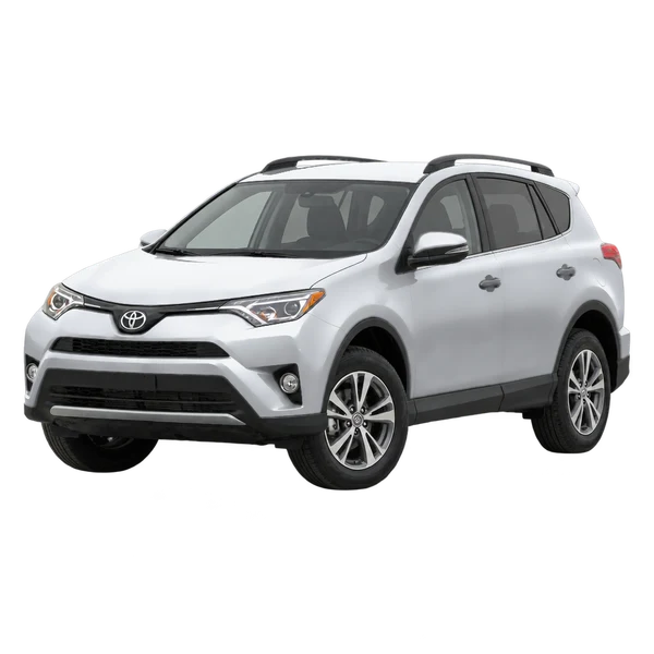 シルバーの2017 Toyota RAV4(フロントスリークォーター(左向き)ビュー)