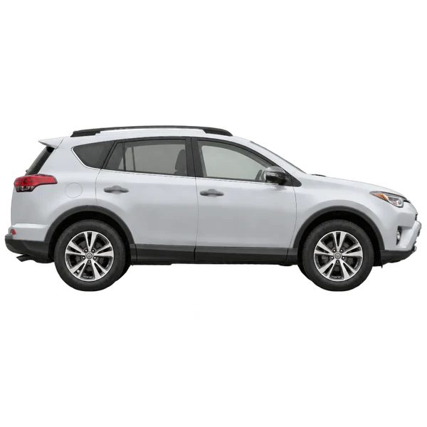 シルバーの2017 Toyota RAV4(側面(右向き)ビュー)