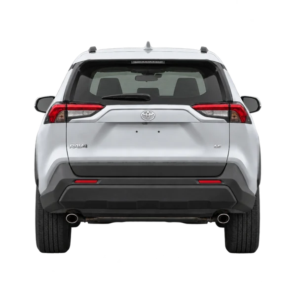silver 2019 Toyota RAV4 rear view