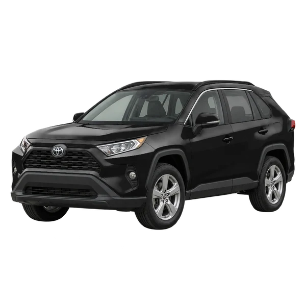 2021 Toyota RAV4 in schwarz, Ansicht: Dreiviertelansicht vorne (nach links gerichtet)