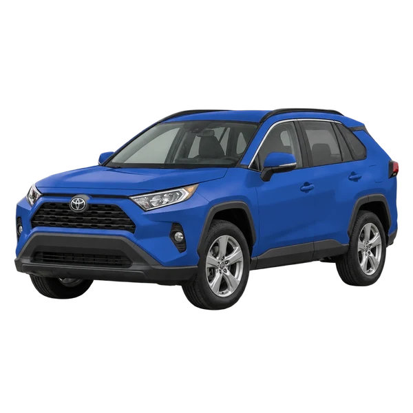 2021 Toyota RAV4 in blau, Ansicht: Dreiviertelansicht vorne (nach links gerichtet)