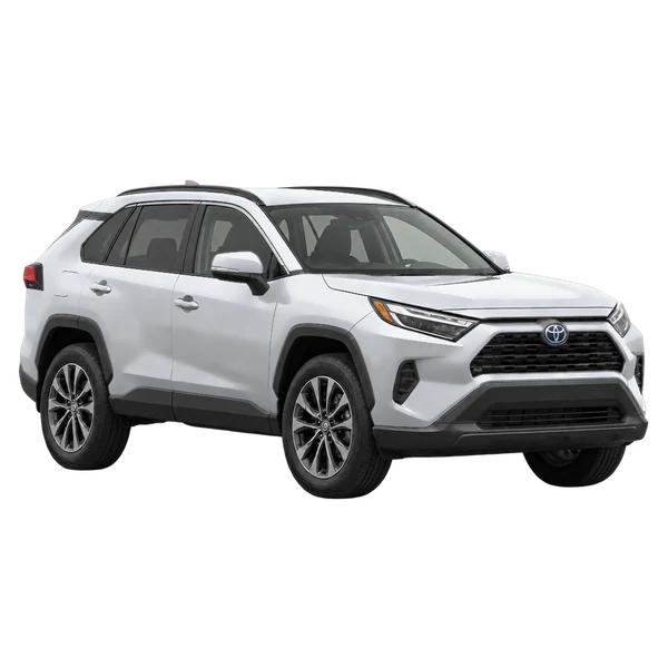 silver 2026 Toyota RAV4 front three-quarter (facing right) view