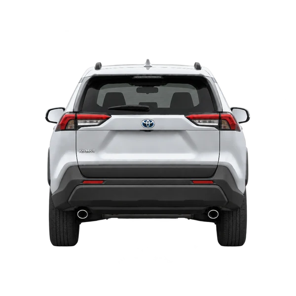 silver 2026 Toyota RAV4 rear view