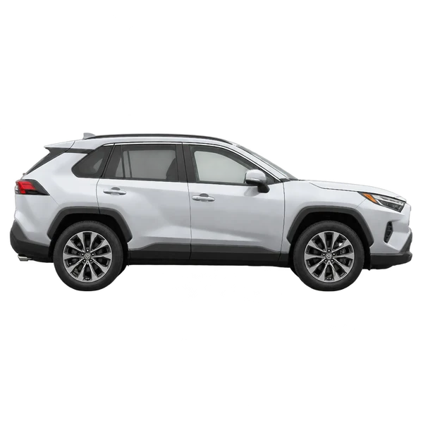 シルバーの2027 Toyota RAV4（側面（右向き）ビュー）