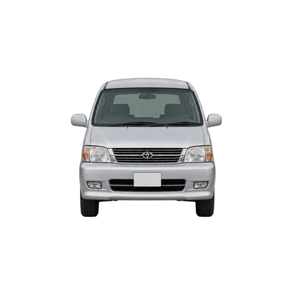 Toyota Regius 2000 باللون فضي، منظر أمامي