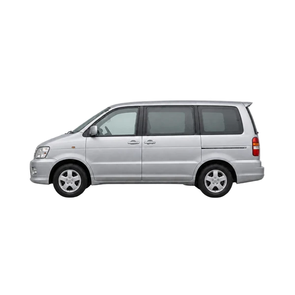 Toyota Regius 2005 باللون فضي، منظر جانبي (متجه إلى اليسار)