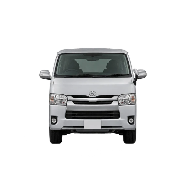 Toyota Regius 2020 باللون فضي، منظر أمامي