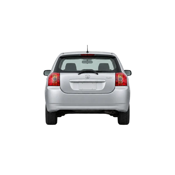 2005 Toyota Runx in Silber, Ansicht: Heck