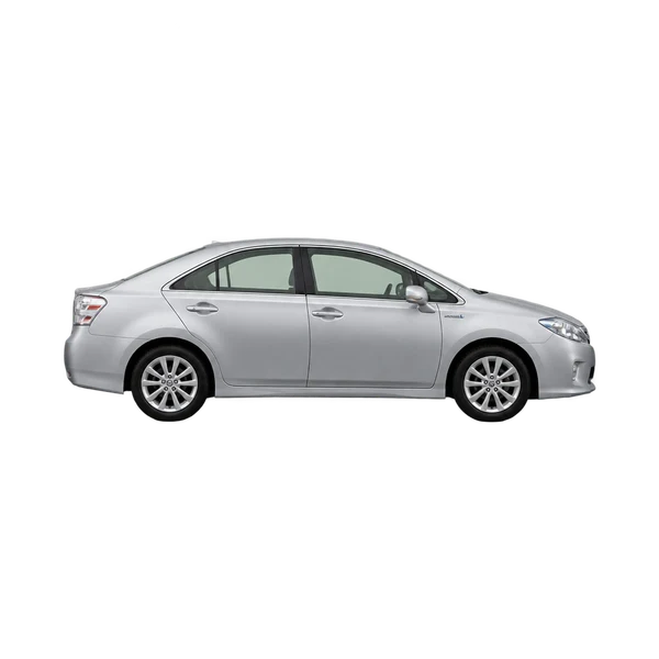 Toyota SAI 2010 prata, vista lateral (voltada para a direita)