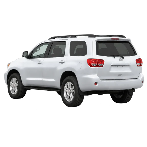 Toyota Sequoia 2021 argent, vue trois-quarts arrière (orienté vers la gauche)