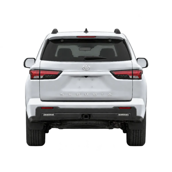2025 Toyota Sequoia in Silber, Ansicht: Heck