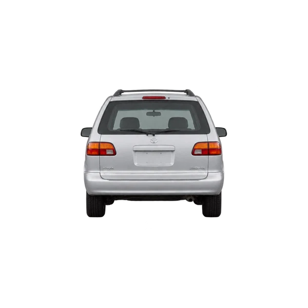 Toyota Sienna 1995 باللون فضي، منظر من الخلف