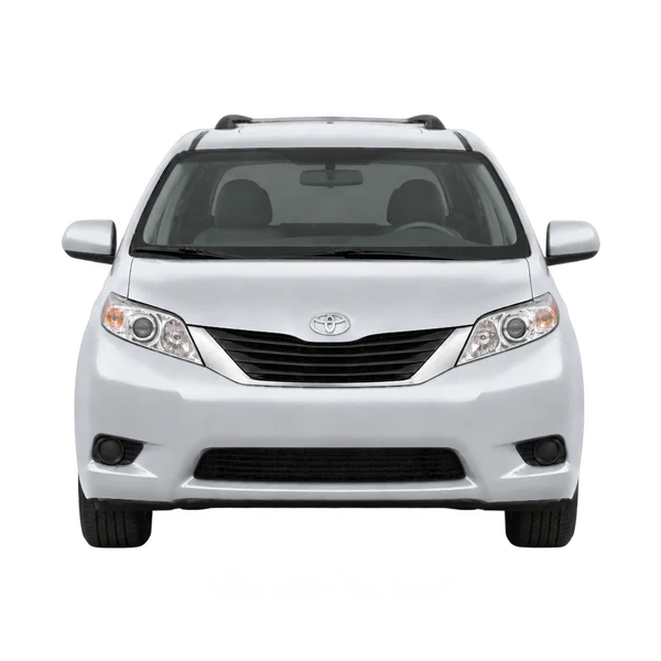 Toyota Sienna 2016 باللون فضي، منظر أمامي