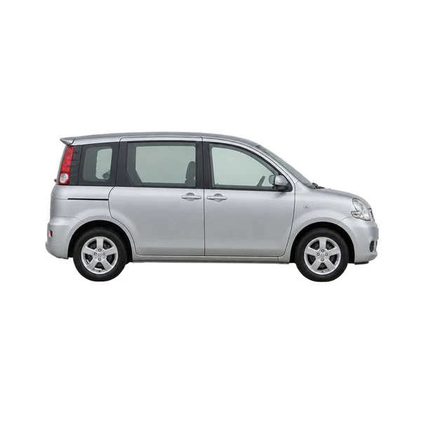 シルバーの2005 Toyota Sienta（側面（右向き）ビュー）