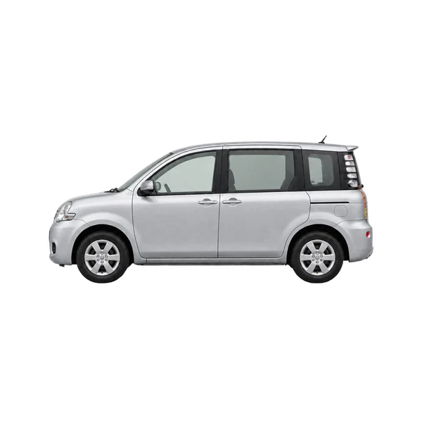 シルバーの2010 Toyota Sienta（側面（左向き）ビュー）