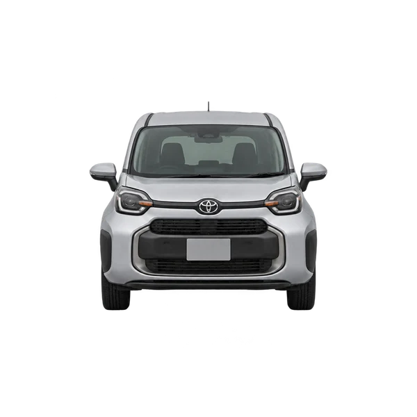 シルバーの2025 Toyota Sienta（正面ビュー）