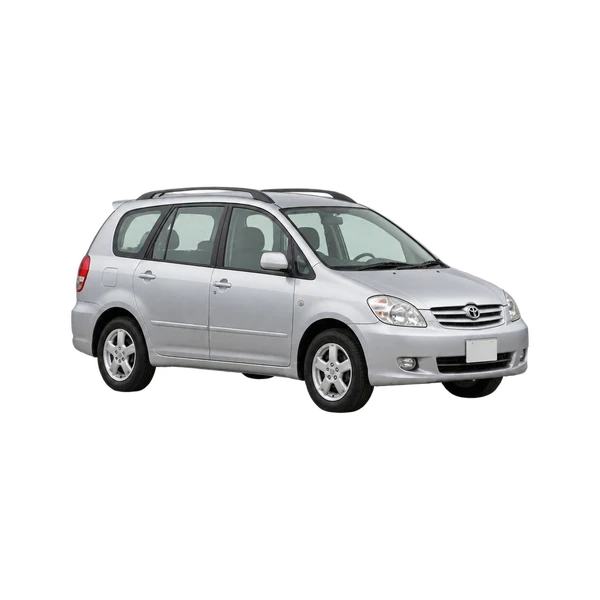 2005 Toyota Spacio in Silber, Ansicht: Dreiviertelansicht vorne (nach links gerichtet)