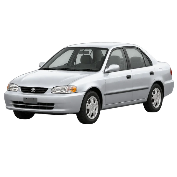 シルバーの1998 Toyota Sprinter(フロントスリークォーター(左向き)ビュー)