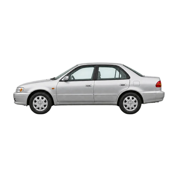 Toyota Sprinter 2000 prata, vista lateral (voltada para a esquerda)