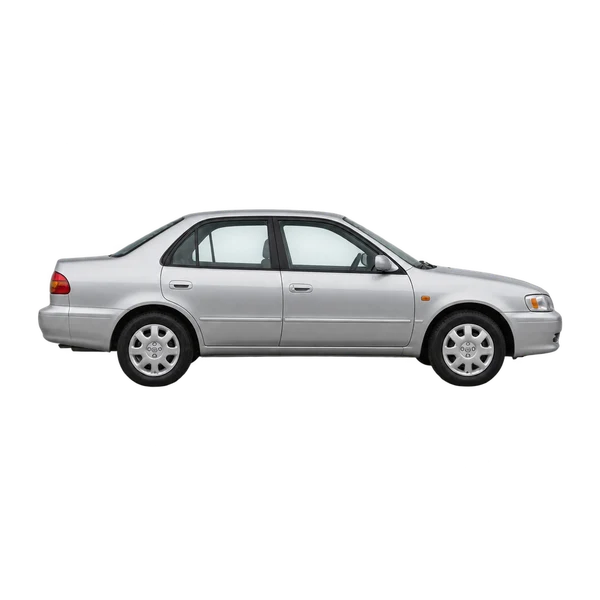 Toyota Sprinter 2000 prata, vista lateral (voltada para a direita)