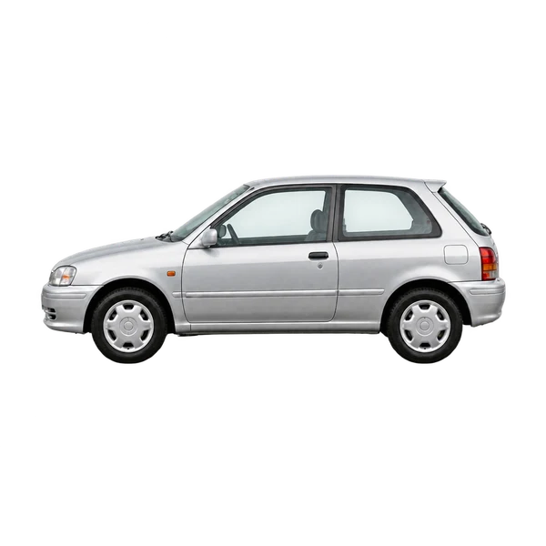 1995 Toyota Starlet in Silber, Ansicht: Seite (nach links gerichtet)