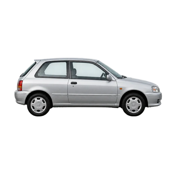 1995 Toyota Starlet in Silber, Ansicht: Seite (nach rechts gewandt)
