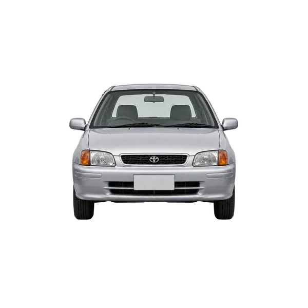 シルバーの2000 Toyota Starlet(正面ビュー)