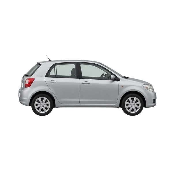2010 Toyota Starlet in Silber, Ansicht: Seite (nach rechts gewandt)