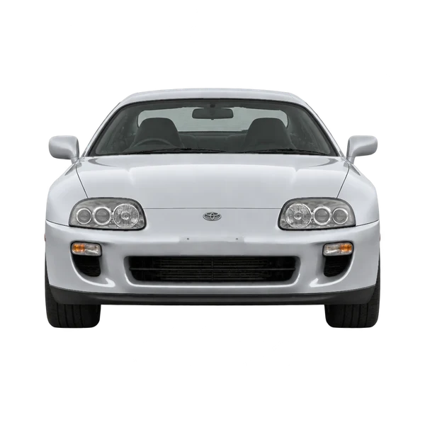 Toyota Supra 1998 en plateado, vista frontal