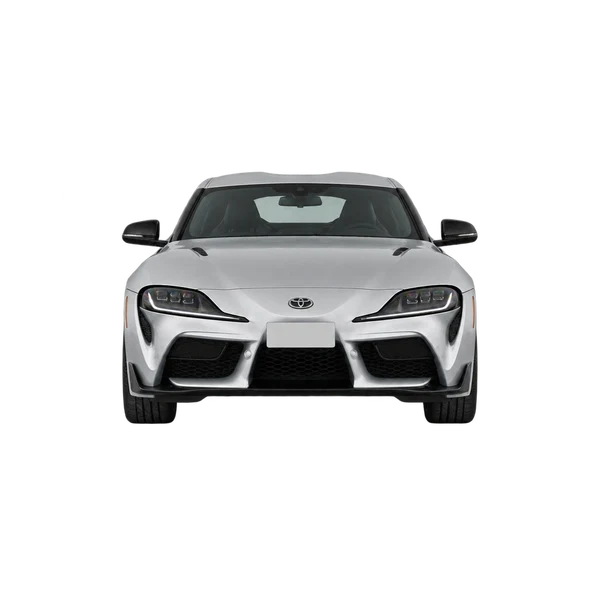 Toyota Supra 2015 en plateado, vista frontal