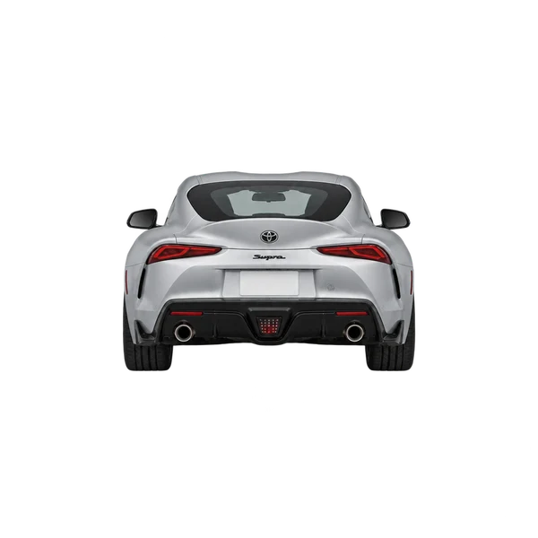 Toyota Supra 2015 en plateado, vista trasera