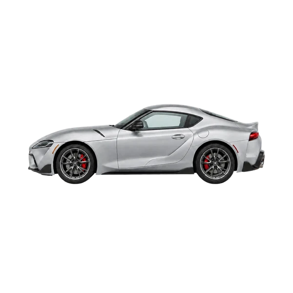 Toyota Supra 2015 en plateado, vista lateral (mirando a la izquierda)
