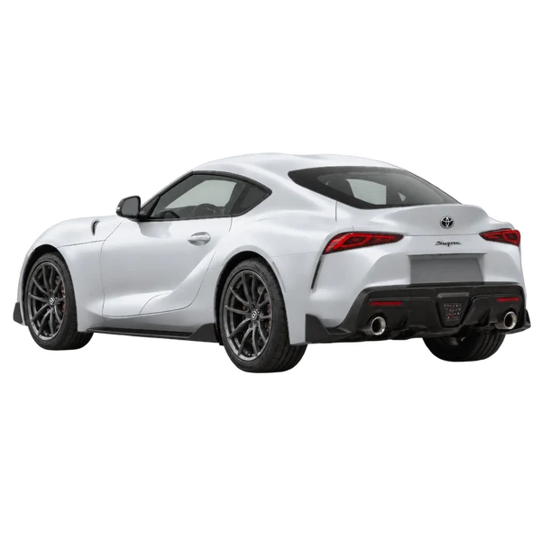 シルバーの2021 Toyota Supra（リア斜め（左向き）ビュー）