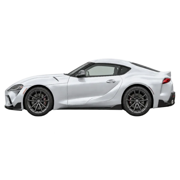 シルバーの2021 Toyota Supra（側面（左向き）ビュー）