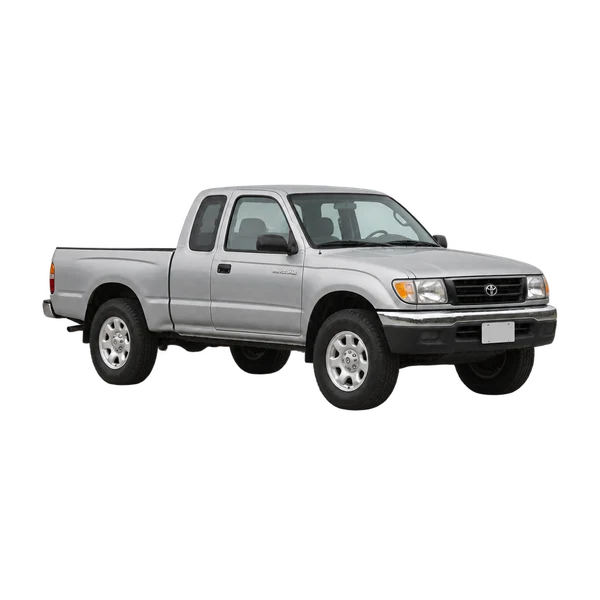silver 1995 Toyota Tacoma front three-quarter (facing left) view